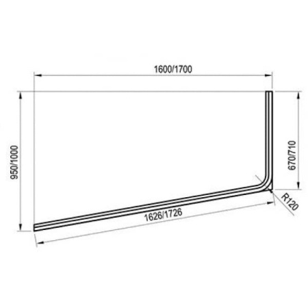 Панель для ванны Ravak A 10° 160 R CZ84100A00