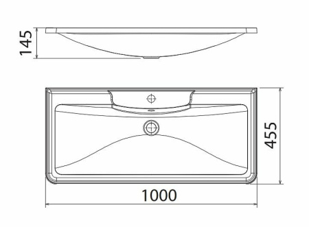 Раковина (100х45) BelBagno BB1000/455-LV-MR-ALR