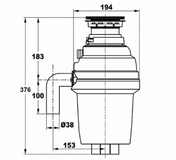 Измельчитель пищевых отходов Zorg ZR-75 D