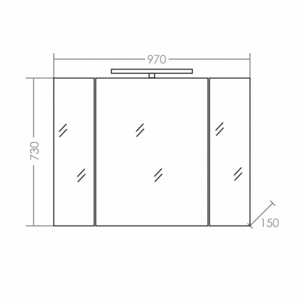 Зеркальный шкаф (97х73)  СаНта Стандарт 100 113013