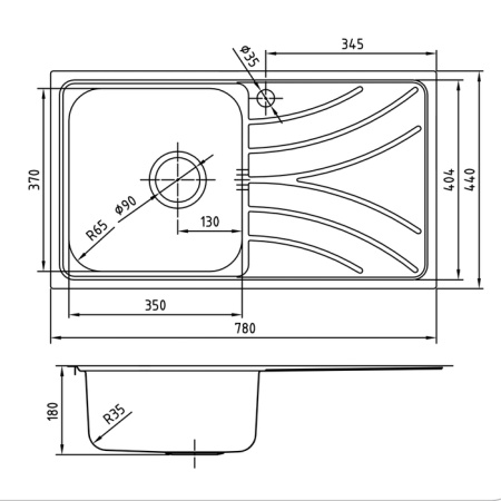 Кухонная мойка, нержавеющая сталь iddis Arro ARR78SLi77, сталь 