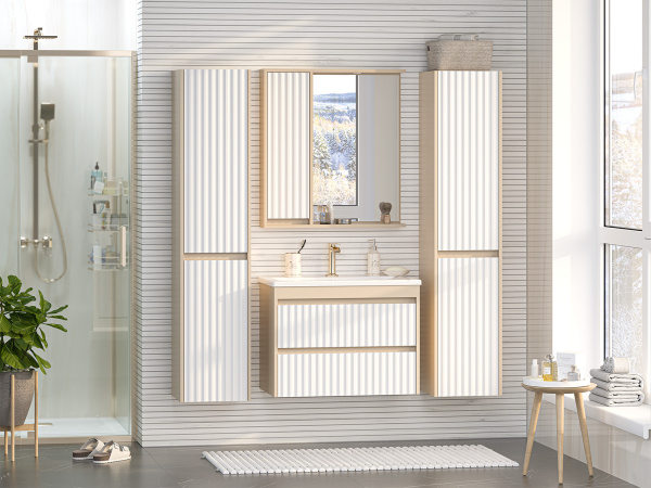 Зеркальный шкаф (73х80) Brevita Balaton 75 правый  BAL-04075-03-01П