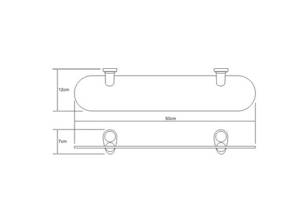 Полка стеклянная WasserKraft Main 9224