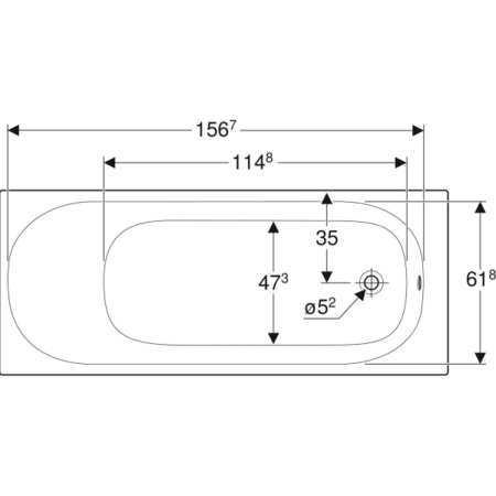 Прямоугольная ванна Geberit Soana 554.043.01.1