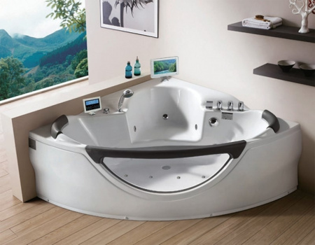 Акриловая ванна (155х155) Gemy G9025 II O с гидромассажем, универсальная