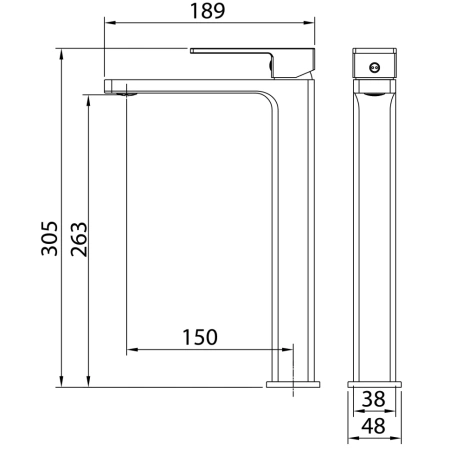Смеситель для раковины высокий Grossman Style 520.K35.05.100 хром глянцевый