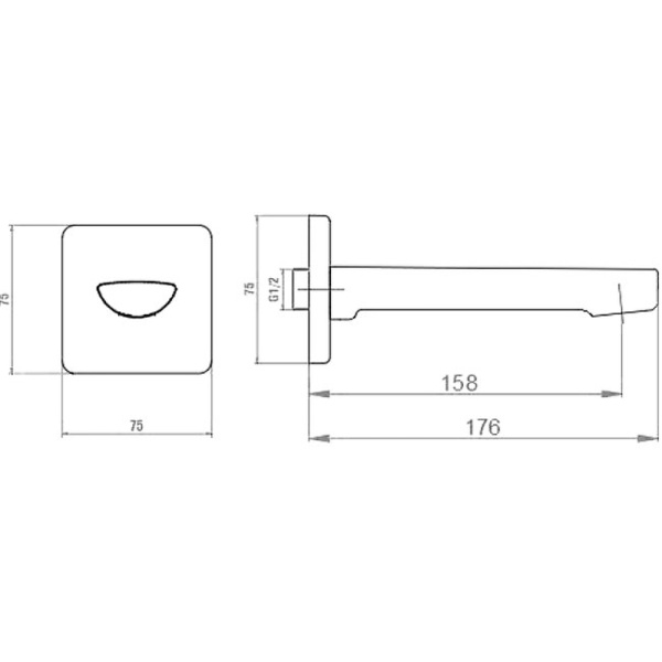 Излив для ванны E.C.A. Luna 102159206EX-K