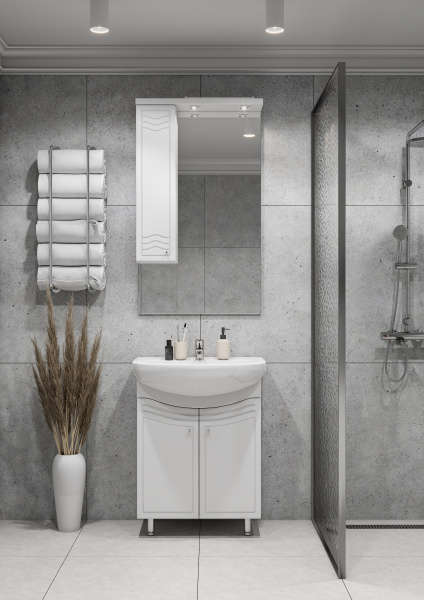 Зеркальный шкаф Aquaton Домус 65 левый белый 1A008202DO01L Зеркальный шкаф Aquaton Домус 65 левый белый 1A008202DO01L