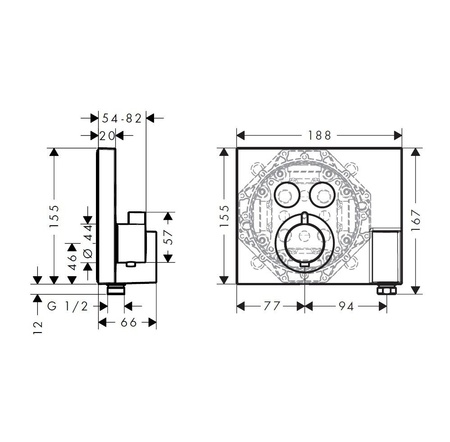 Термостат для душа Hansgrohe ShowerSelect 15765000