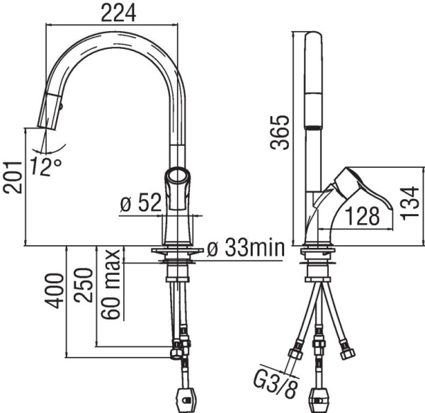 Смеситель для кухни NOBILI Sofi SI98127CR