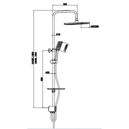 Душевая система Esko ST1450