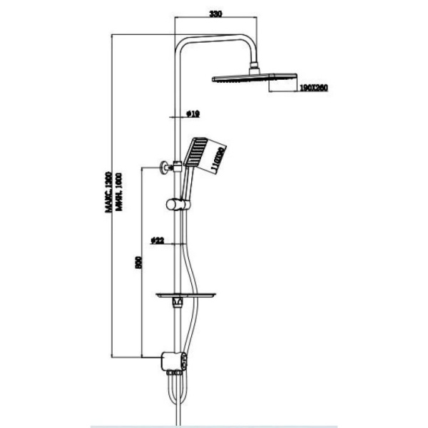 Душевая система Esko ST1450