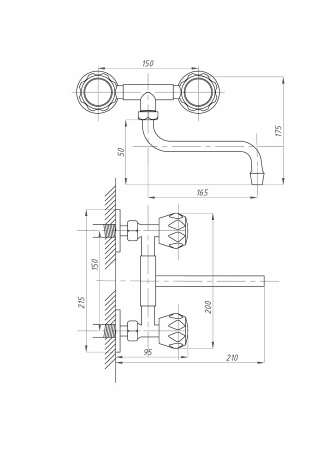 Смеситель для кухни ПСМ-Профсан СТАНДАРТ-Б ПСМ PSM-108-65