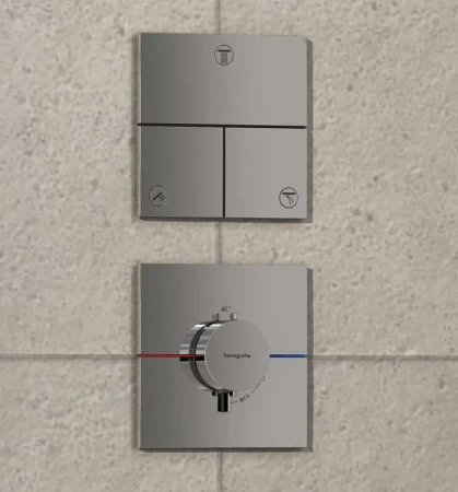 Термостат для душа с регулировкой напора Hansgrohe ShowerSelect Comfort E 15574000 хром