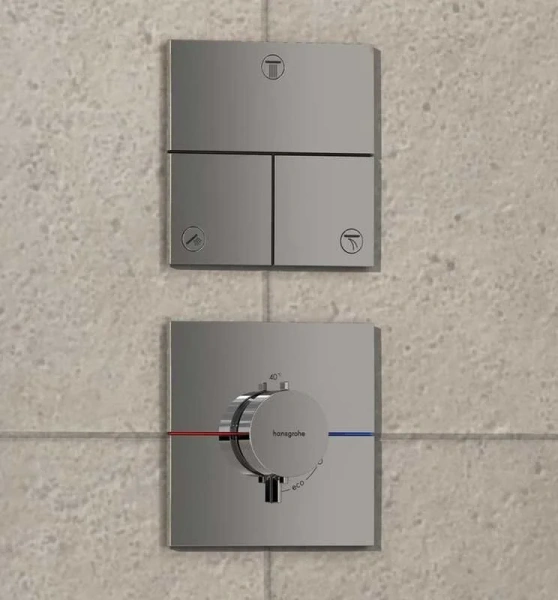 Термостат для душа с регулировкой напора Hansgrohe ShowerSelect Comfort E 15574000 хром