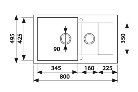 Мойка-Мраморная  (двойная) "KAISER" KM2M-5080 Beige, бежевый