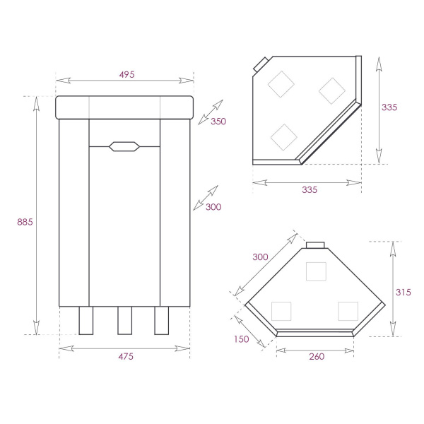 Тумба под раковину напольная Onika Айленд 35 103501