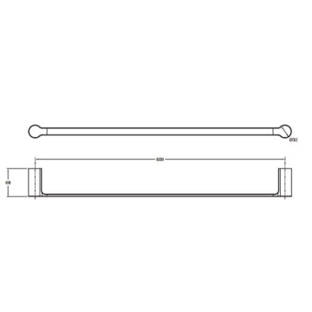 Полотенцедержатель Jacob Delafon Singulier 15205D-CP