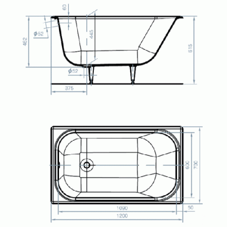 Чугунная ванна Каприз (120x70), г. Новокузнецк