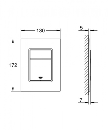 Панель для смыва GROHE Skate Cosmopolitan 37535AL0
