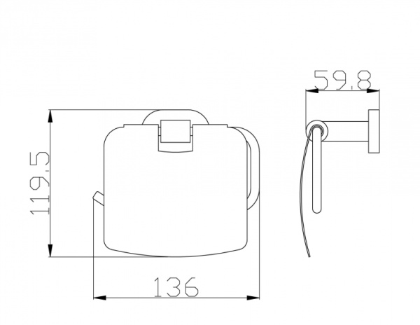 Держатель туалетной бумаги Rav Slezak YUA0400CB