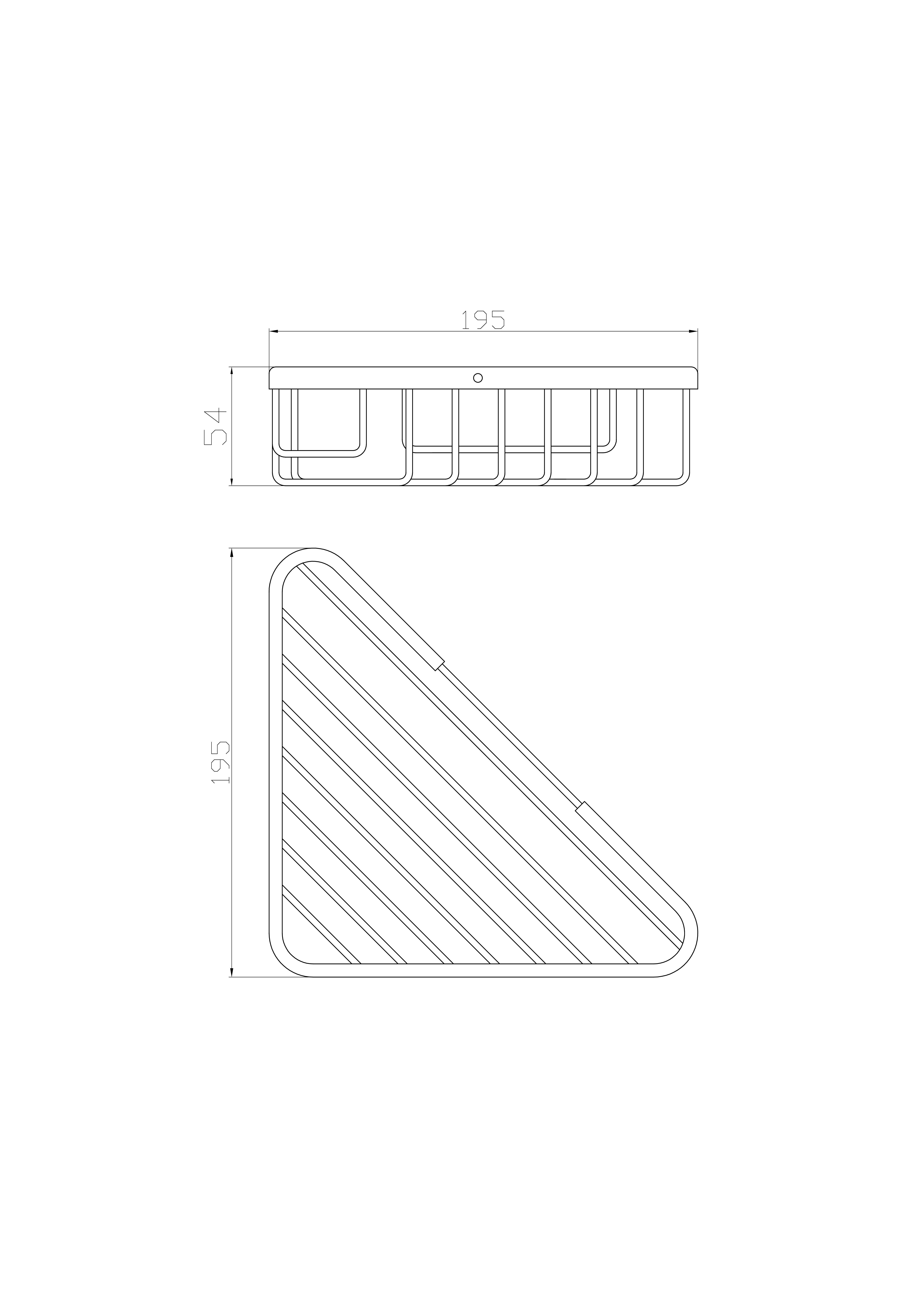 Полка для ванной угловая WONZON & WOGHAND, хром WW-4119