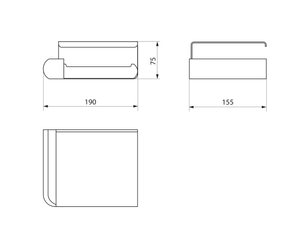 Бумагодержатель с крышкой Rush Flores FL08111B