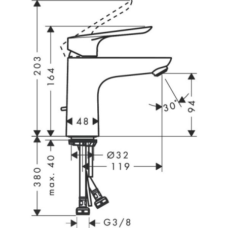 Смеситель для раковины Hansgrohe Logis E 71161000