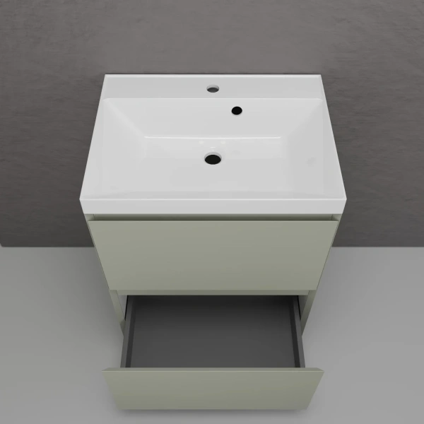 Тумба напольная без раковины 60 см Style Line Манхэттен ЛС-00002379 оливковый матовый