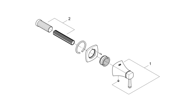 Накладная панель скрытой вентильной головки Grohe Grandera 19944 000 (19944000) хром  Накладная панель скрытой вентильной головки Grohe Grandera 19944 000 (19944000) хром