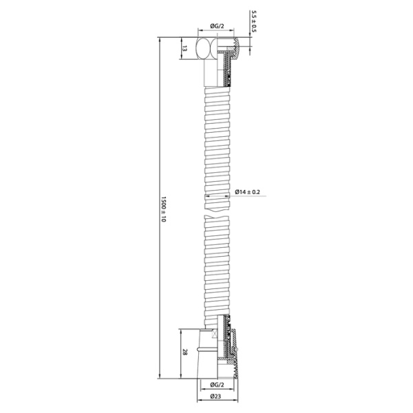 Шланг для душа бронза нержавеющая сталь сталь 1.5м IDDIS (030S15Bi19)