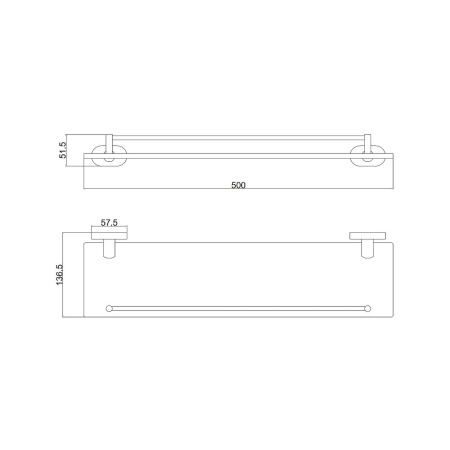 Полка стеклянная Belz  B90107, черный