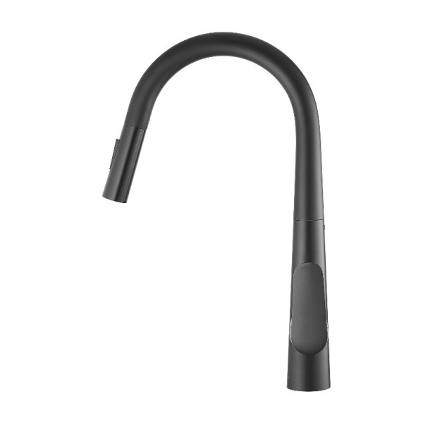 Смеситель для кухни с выдвижным изливом Arrow AG4519MB черный