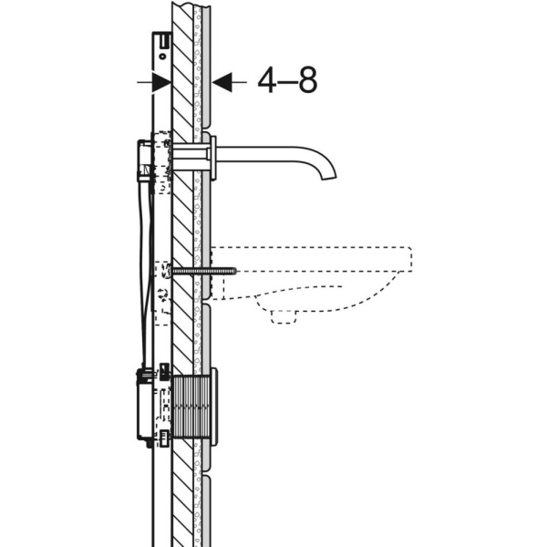 Удлинительный комплект Geberit для электронных смесителей 244.622.00.1
