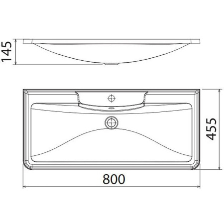 Раковина (80х45) BelBagno  BB800/455-LV-MR-ALR 