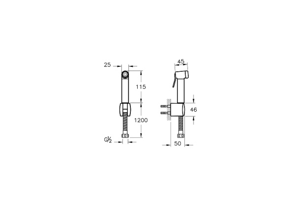 Гигиенический душ Vitra Hygienic A4574729, медь