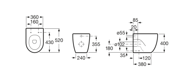 Унитаз приставной Roca Meridian  347247000