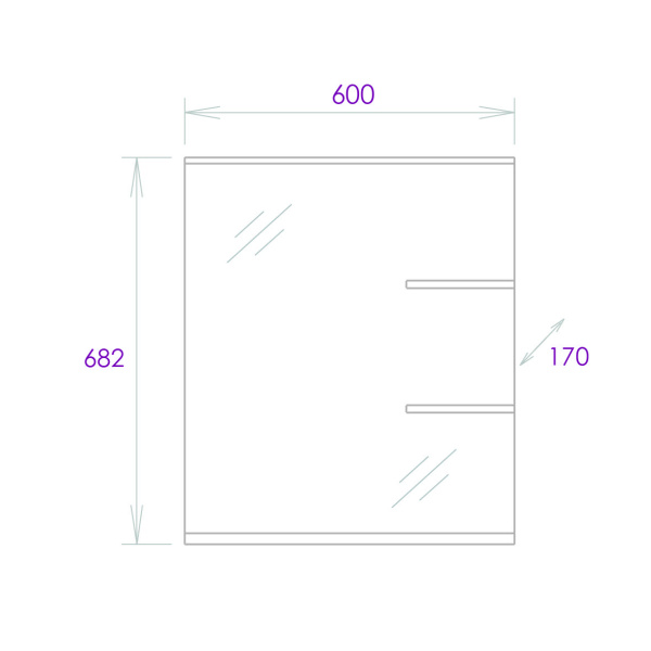 Зеркало с подсветкой Onika Коралл 60 206001