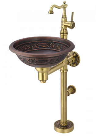 Смеситель для раковины, античная бронза Zorg A 310U-BR