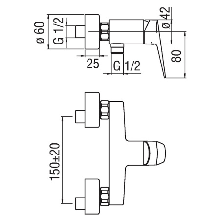 Смеситель для душа NOBILI Blues BS101130CR