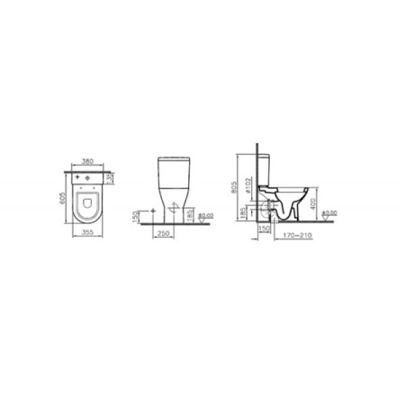 Унитаз-компакт VitrA Diana 9816B003-7201