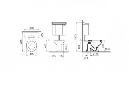 Бачок VITRA Efes 6455B003-5077