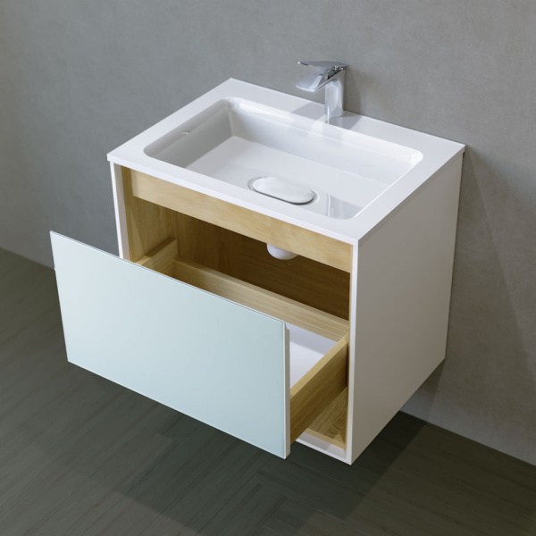 Тумба под раковину Jorno Glass 65  Gla.01.62/P/W