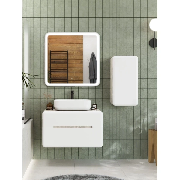 Тумба без раковины Art&Max Genova AM-Genova-800-2C-SO-CH бетон хафит