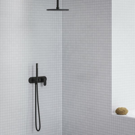 Смеситель для душа Ravak Eleganta EL 065.20BLM.O2+S X070300 черный матовый