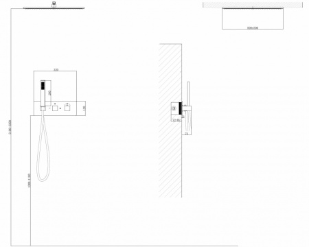 Душевой комплект ABBER Daheim AF8255NG скрытого монтажа без излива, термостат, никель