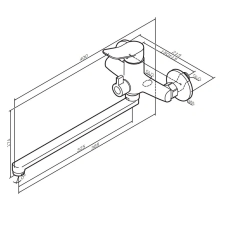 Смеситель для ванны Am.Pm X-Joy F85A90200 хром