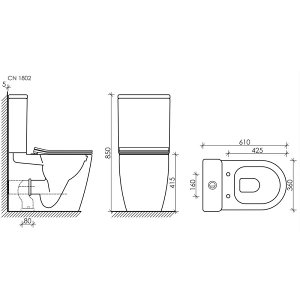 Бачок для унитаза Ceramica Nova Highlight CN1802-T