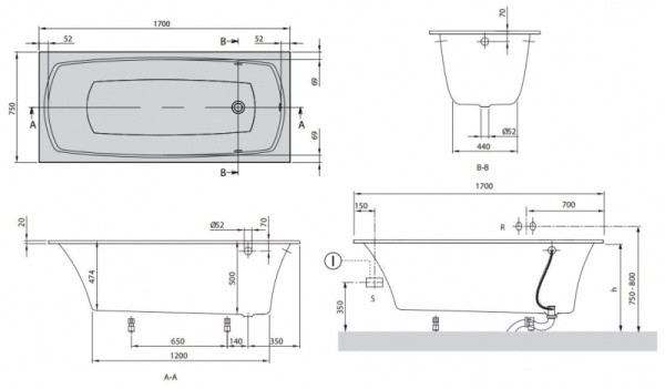 Ванна квариловая Villeroy & Boch My Art 170х75, StarWhite (UBQ170MYA2V-96) Ванна квариловая Villeroy & Boch My Art 170х75, StarWhite (UBQ170MYA2V-96)