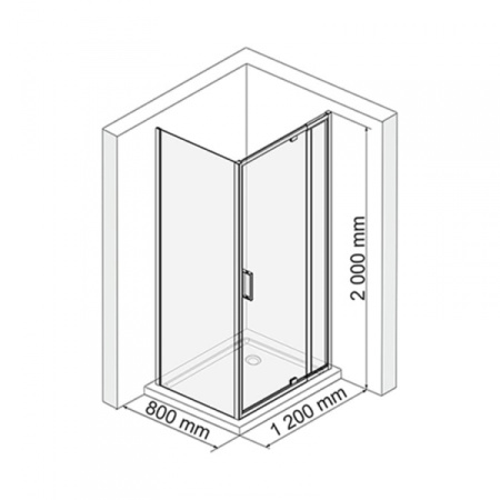 Душевой уголок (120х80) WasserKRAFT Berkel 48P06
